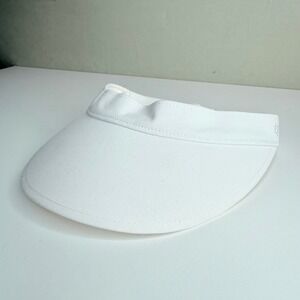 Lululemon White Adjustable Strap Visor Sun Hat One Size